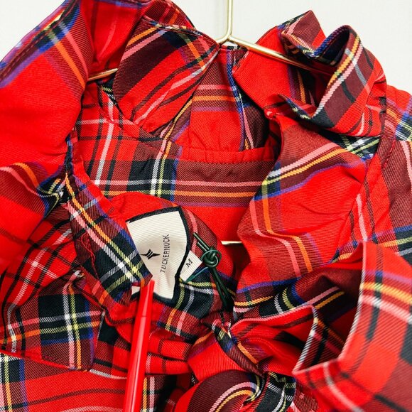 NWT Tuckernuck Daphne Dress in Royal Stewart Tartan Plaid - Picture 10 of 16